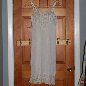 Vintage Unknown Brand Lace Accent Sheer Nightgown